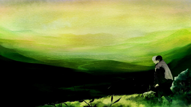 Обои картинки фото аниме, mushishi, фон, парень