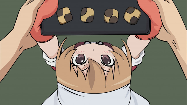 Обои картинки фото аниме, toradora, девушка, фон, взгляд