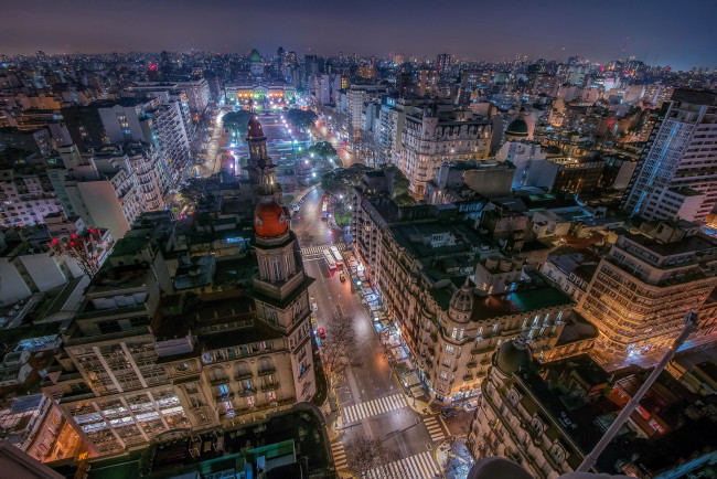 Обои картинки фото города, - огни ночного города, огни, ночь