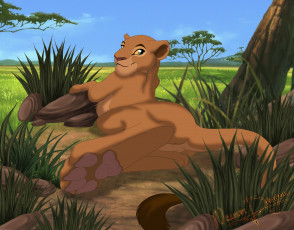 Картинка векторная+графика мультфильмы+ cartoons фон лев