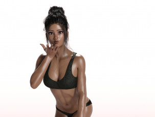 Картинка 3д+графика люди+ people фон взгляд девушка