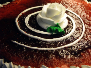 Картинка еда мороженое +десерты роза крем десерт