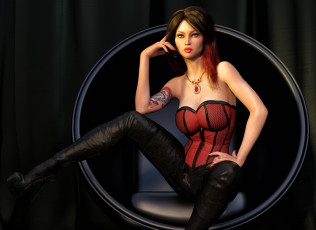 Картинка 3д+графика люди+ people фон взгляд девушка