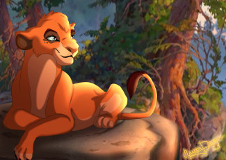 Картинка векторная+графика мультфильмы+ cartoons фон лев