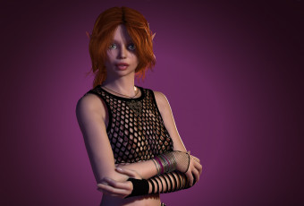 Картинка 3д+графика люди+ people девушка взгляд фон