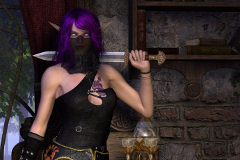 Картинка 3д+графика эльфы+ elves фон взгляд девушка