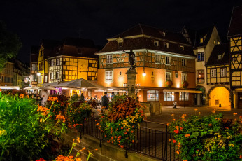 Картинка colmar +alsace +france города -+огни+ночного+города огни ночь