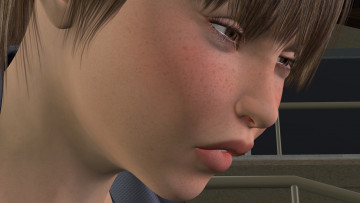 Картинка 3д+графика портрет+ portraits фон взгляд девушка