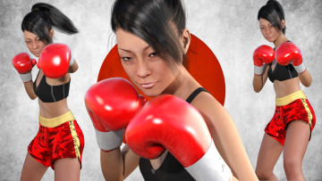 обоя 3д графика, спорт , sport, фон, взгляд, девушка