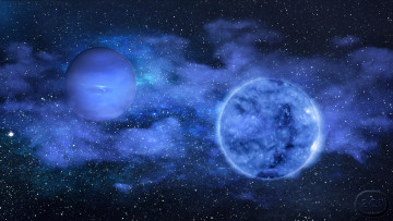 Картинка космос арт звезды вселенная планеты галактика