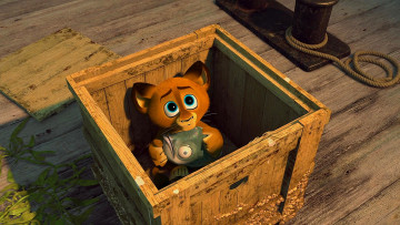 Картинка мультфильмы madagascar +escape+2+africa львенок рыба ящик
