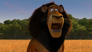 Картинка мультфильмы madagascar +escape+2+africa растения лев деревья