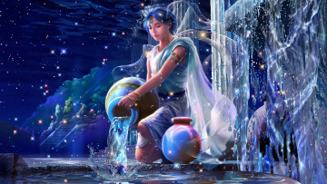 Картинка разное знаки+зодиака арт зодиак знак водолей искусство