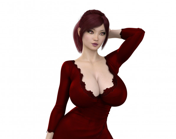 Обои картинки фото 3д графика, люди , people, фон, взгляд, девушка