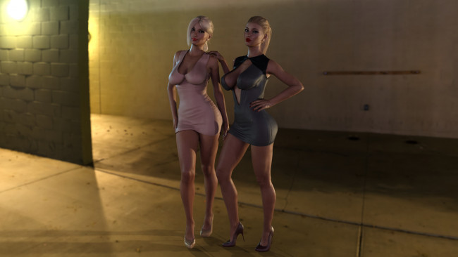 Обои картинки фото 3д графика, люди , people, фон, взгляд, девушки