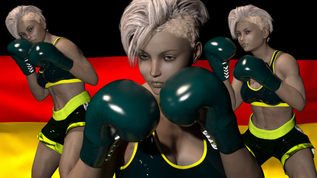 Обои картинки фото 3д графика, спорт , sport, фон, взгляд, девушка