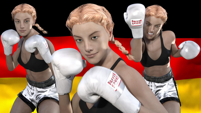 Обои картинки фото 3д графика, спорт , sport, взгляд, девушка, фон