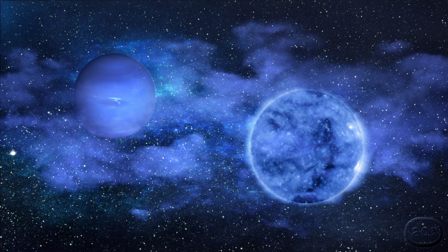 Обои картинки фото космос, арт, звезды, вселенная, планеты, галактика