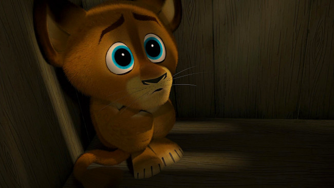 Обои картинки фото мультфильмы, madagascar,  escape 2 africa, львенок