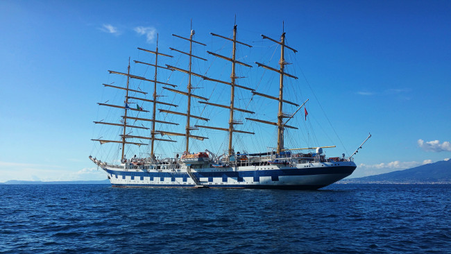 Обои картинки фото royal clipper, корабли, парусники, паруса, мачты