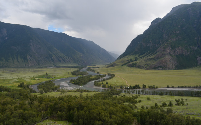 Обои картинки фото природа, реки, озера, алтай, долина, улышман