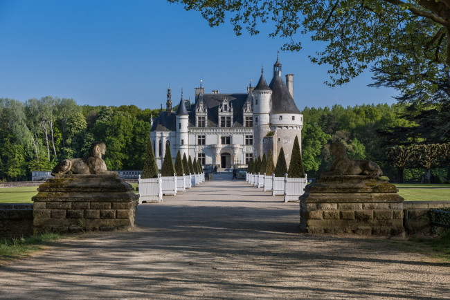 Обои картинки фото entr&, 233, e ch&, 226, teau de chenonceau, города, замки Чехии, стор