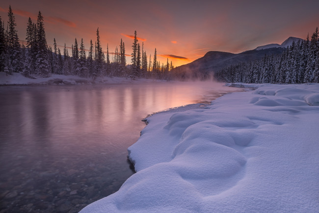 Обои картинки фото природа, зима, снег, простор