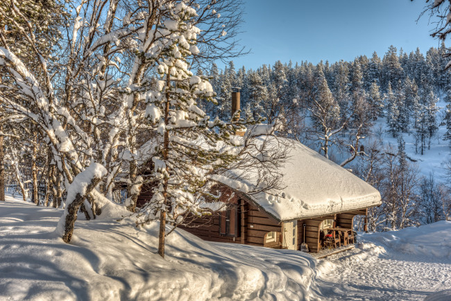 Обои картинки фото природа, зима, снег, простор