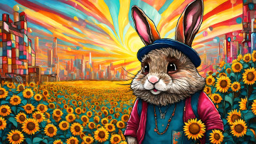 Картинка рисованное животные +зайцы +кролики нейросети графика нейроарт ai art нейронные сети рисунки нейро искусство нейрографика graphics neuroart neural networks drawings neuro neurography