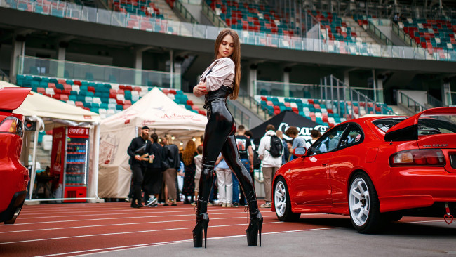 Обои картинки фото автомобили, -авто с девушками, красивая, девушка