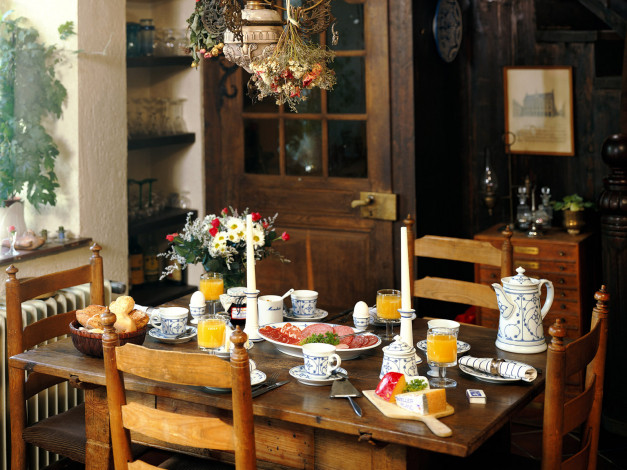 Обои картинки фото romantichome, 01, еда, сервировка