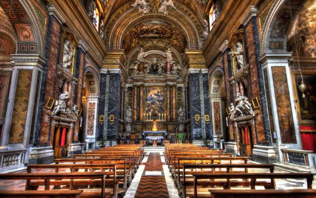 Обои картинки фото интерьер, убранство, роспись, храма