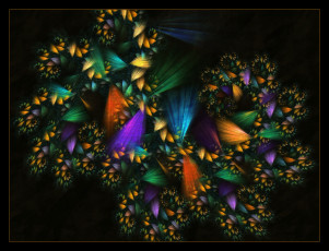 Картинка 3д графика fractal фракталы узор абстракция