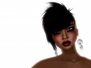 Картинка 3д графика portraits портрет серьги