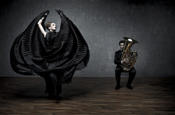 Картинка разное люди музыкант танцовщица платье