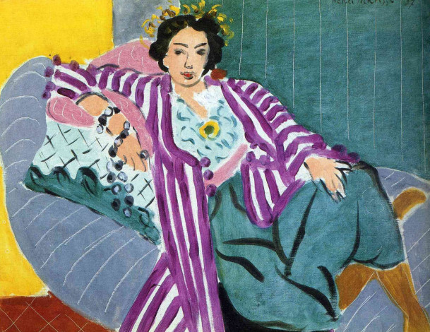 Обои картинки фото henri, matisse, рисованные, одалиска
