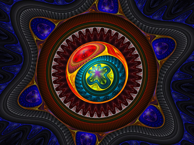 Обои картинки фото 3д, графика, fractal, фракталы, абстракция, узор