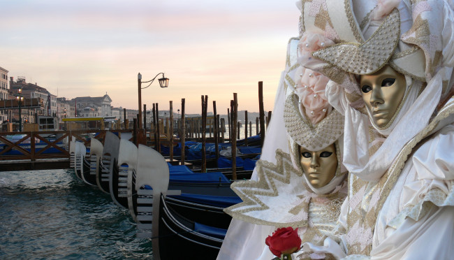 Обои картинки фото разное, маски, карнавальные, костюмы, венеция, карнавал