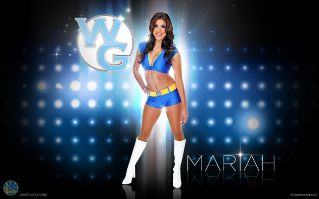 Обои картинки фото спорт, группы, поддержки, улыбка, фон, синий, днвушка