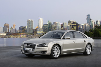 Картинка 2013 audi a8 w12 quattro автомобили река дома