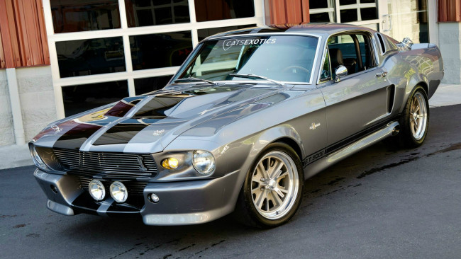 Обои картинки фото автомобили, mustang, shelby, 1968, ford, eleanor, gt500e