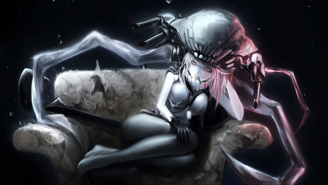 Обои картинки фото by, terabyte, аниме, weapon, blood, technology, wo-class, kantai, collection