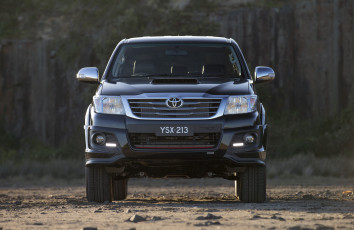 Картинка автомобили toyota темный 2014г hilux black double cab