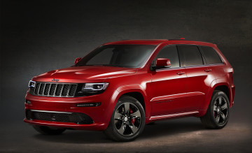Картинка автомобили jeep grand красный 2014г wk2 eu-spec red vapor srt cherokee