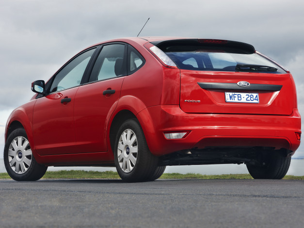 Обои картинки фото автомобили, ford, красный, au-spec, 5-door, focus