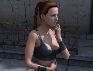 Картинка 3д+графика люди+ people фон взгляд девушка