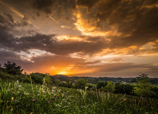 Картинка природа восходы закаты заря тучи