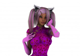 Картинка 3д+графика люди+ people девушка фон взгляд