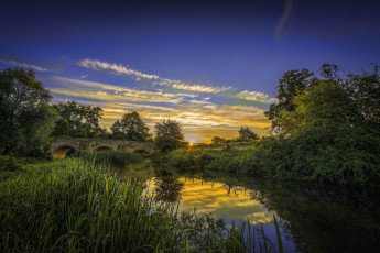 Картинка природа восходы закаты рассвет река