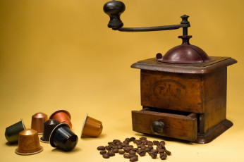 Картинка еда кофе +кофейные+зёрна зерна кофемолка